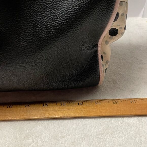 Betsey Johnson Diaper Bag Large Baby Tote Flap Over Polka Dot - Picture 4 of 15